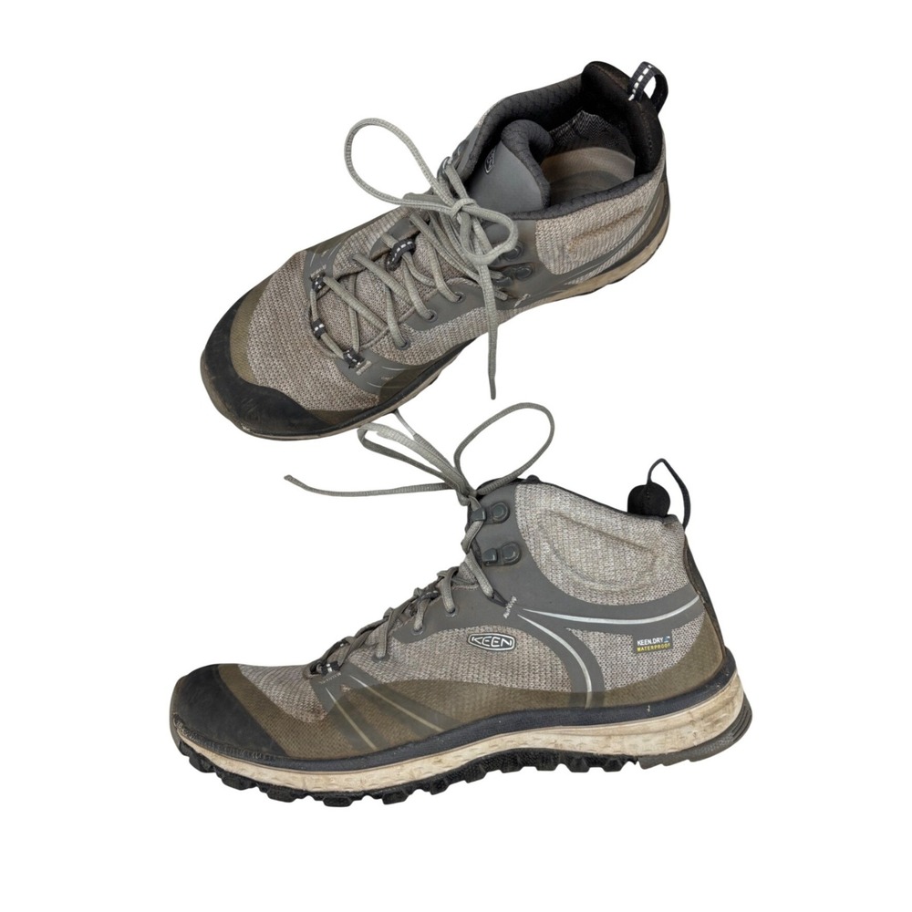 KEEN Terradora Mid Hiking Boots Gray Mesh Waterproof Gorpcore Women's Size 9.5